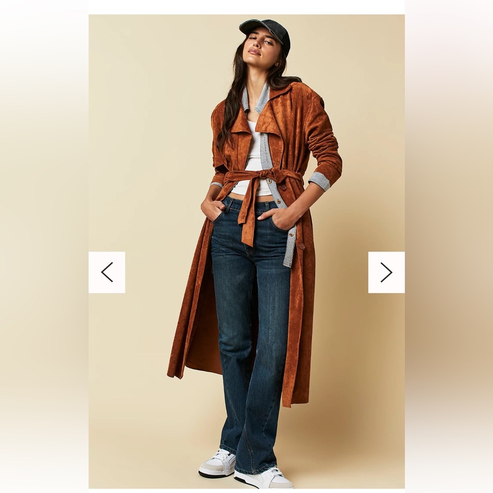 Blank NYC x Free People Vegan Suede Trench - Small